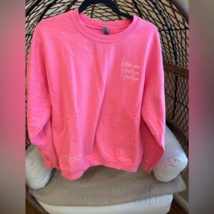 LMSS Neon Pink Embroidered Sweatshirt Large